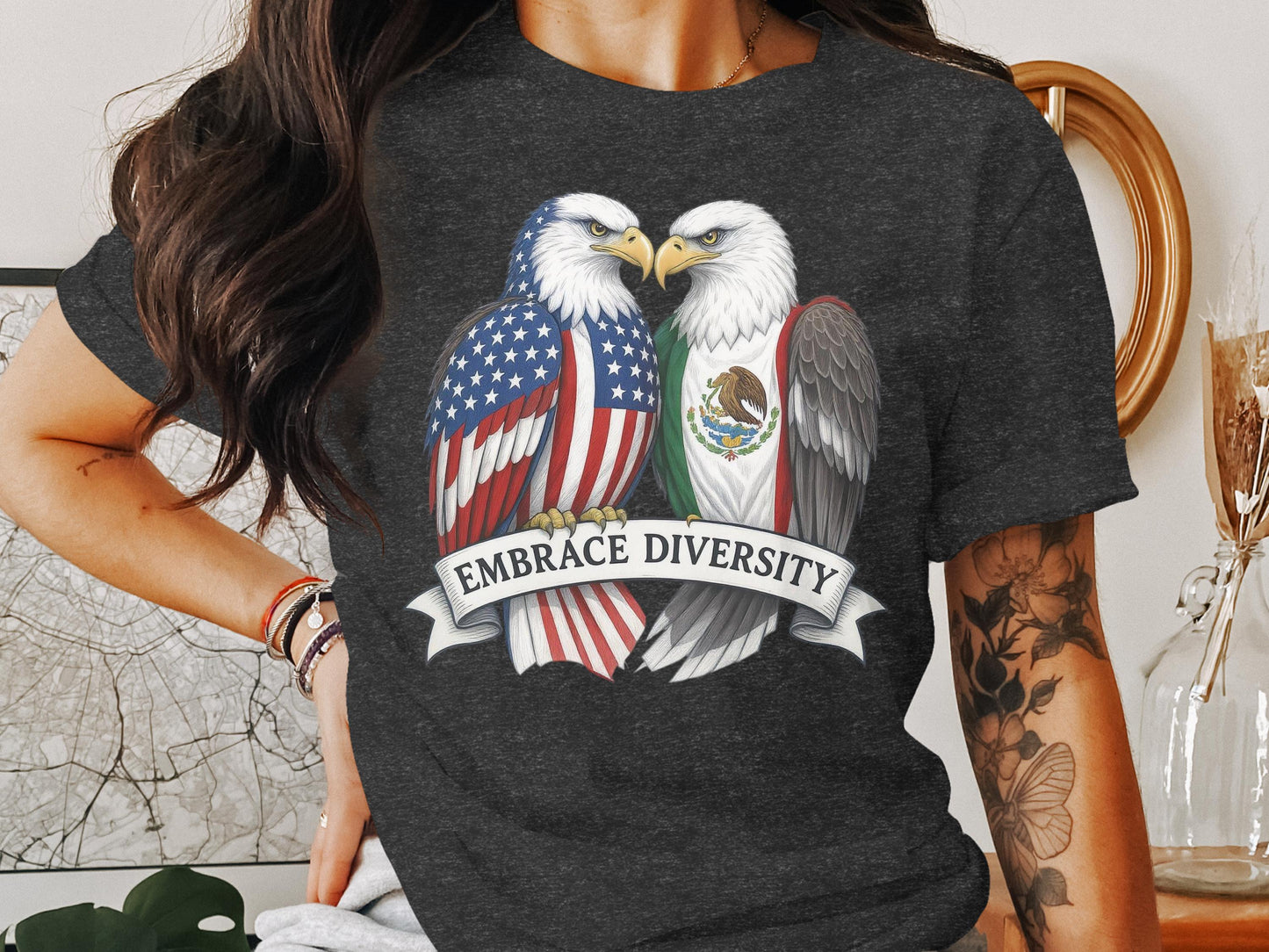 Embrace Diversity Design Eagle Graphic Shirt product type