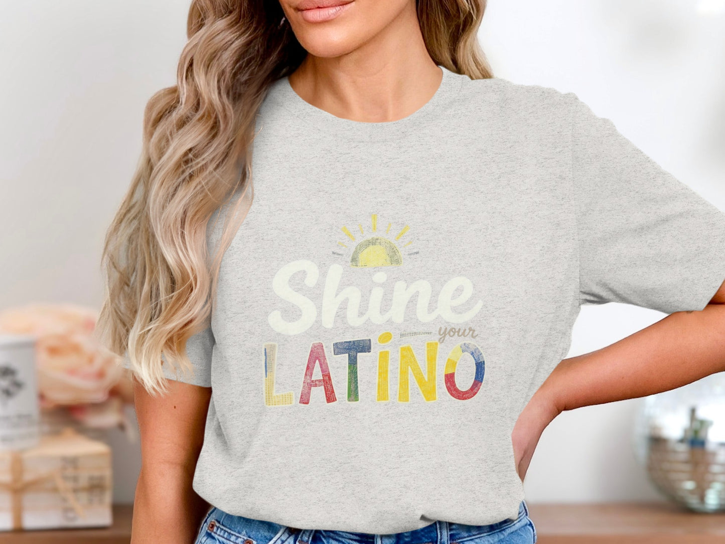 Shine Your Latino Colorful Print T-shirt product type