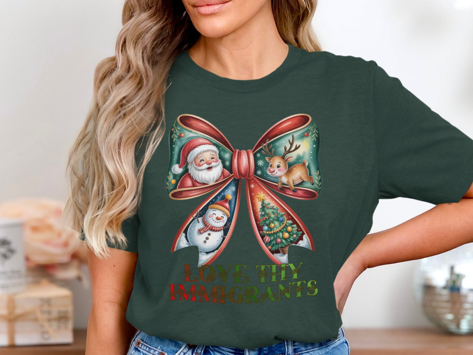 Love Thy Immigrants Christmas T-Shirt