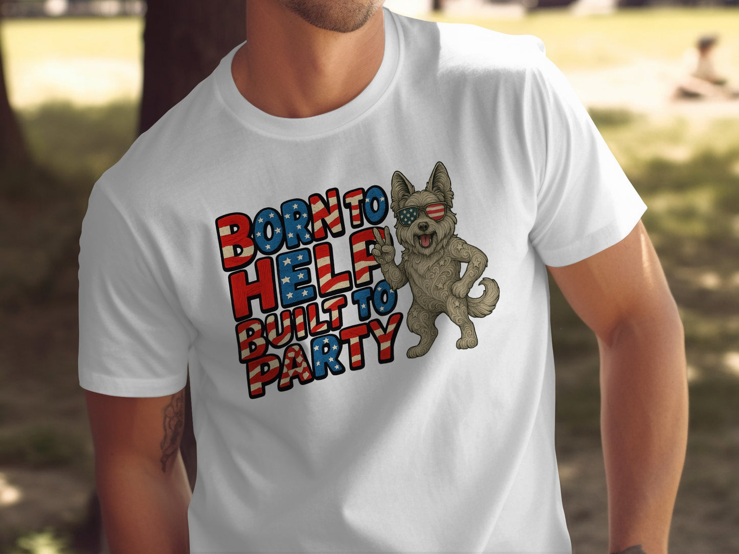 Born to Help Built to Party Graphic T-Shirt Product