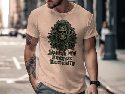 Abolish ICE Embrace Humanity Skull Design Shirt