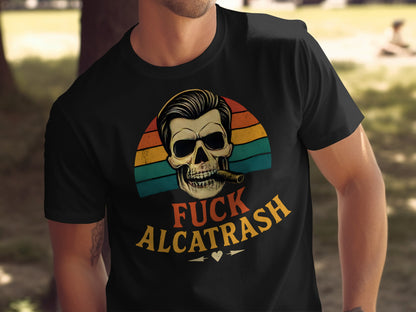 Skull Smoking Cigar with Rainbow Design Shirt product type