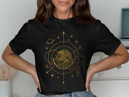 Cosmic Eagle with Geometric Design Shirt product