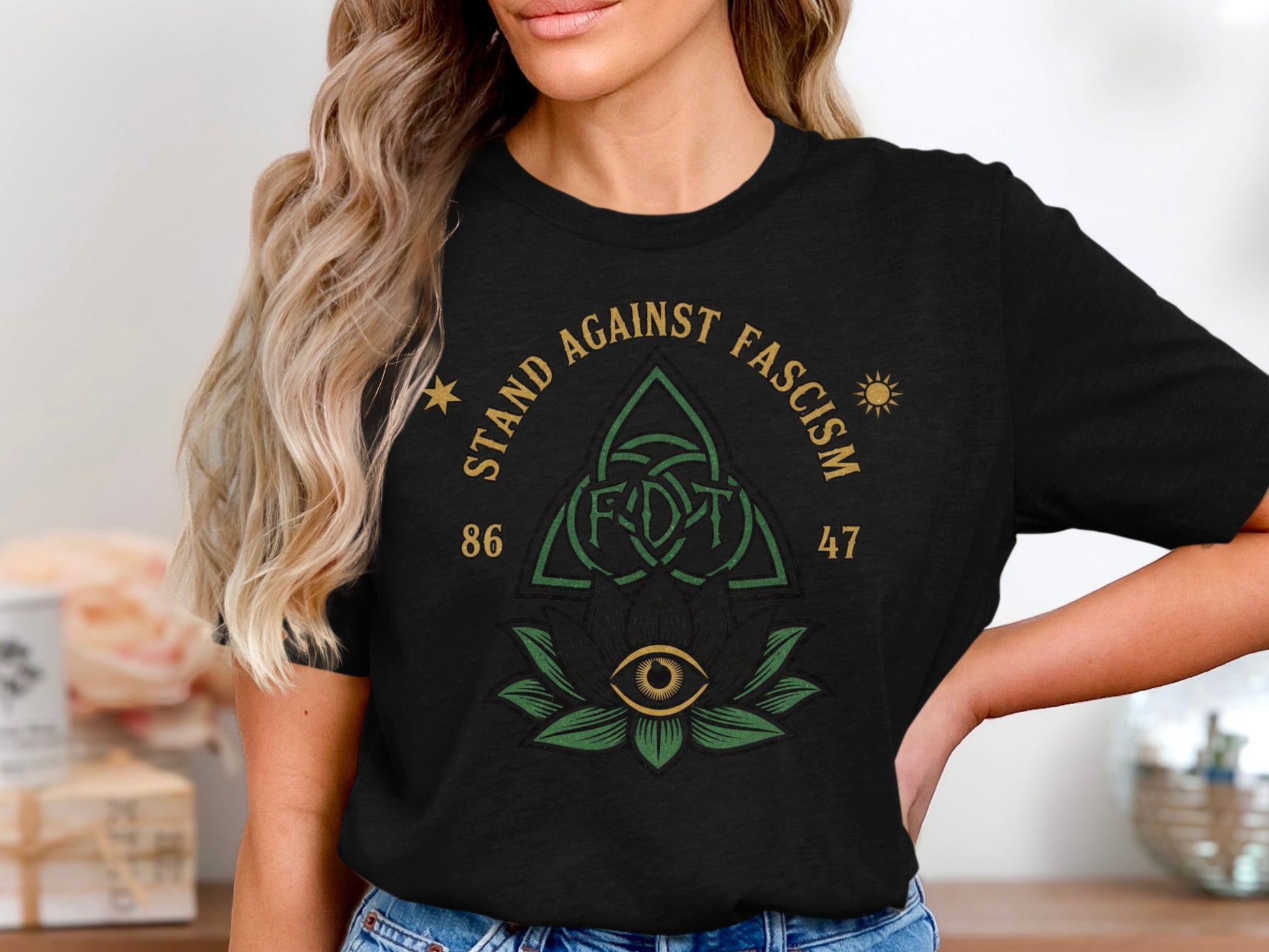 Stand Against Fascism 86 47 T-shirt