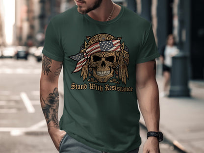 Stand With Resistance Skull Graphic Tee