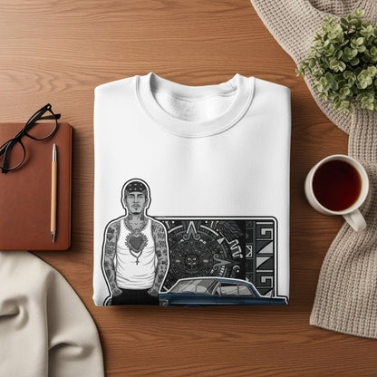 Unique Artistic Car and Tattoo Design Sweater