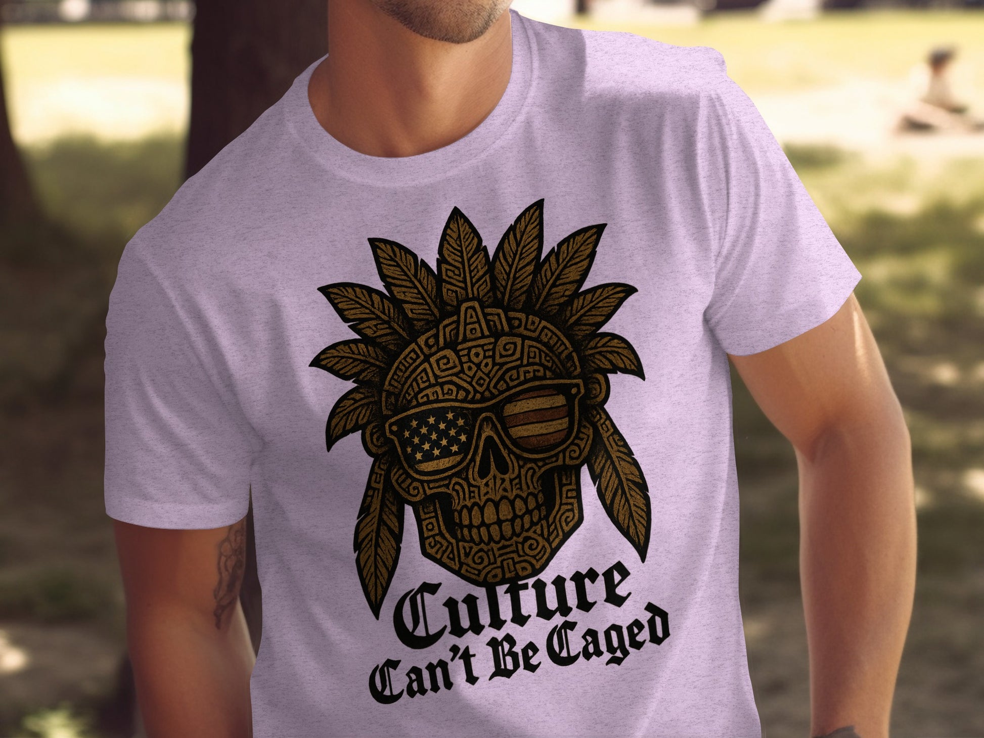 Culture Can't Be Caged Skull Design Shirt