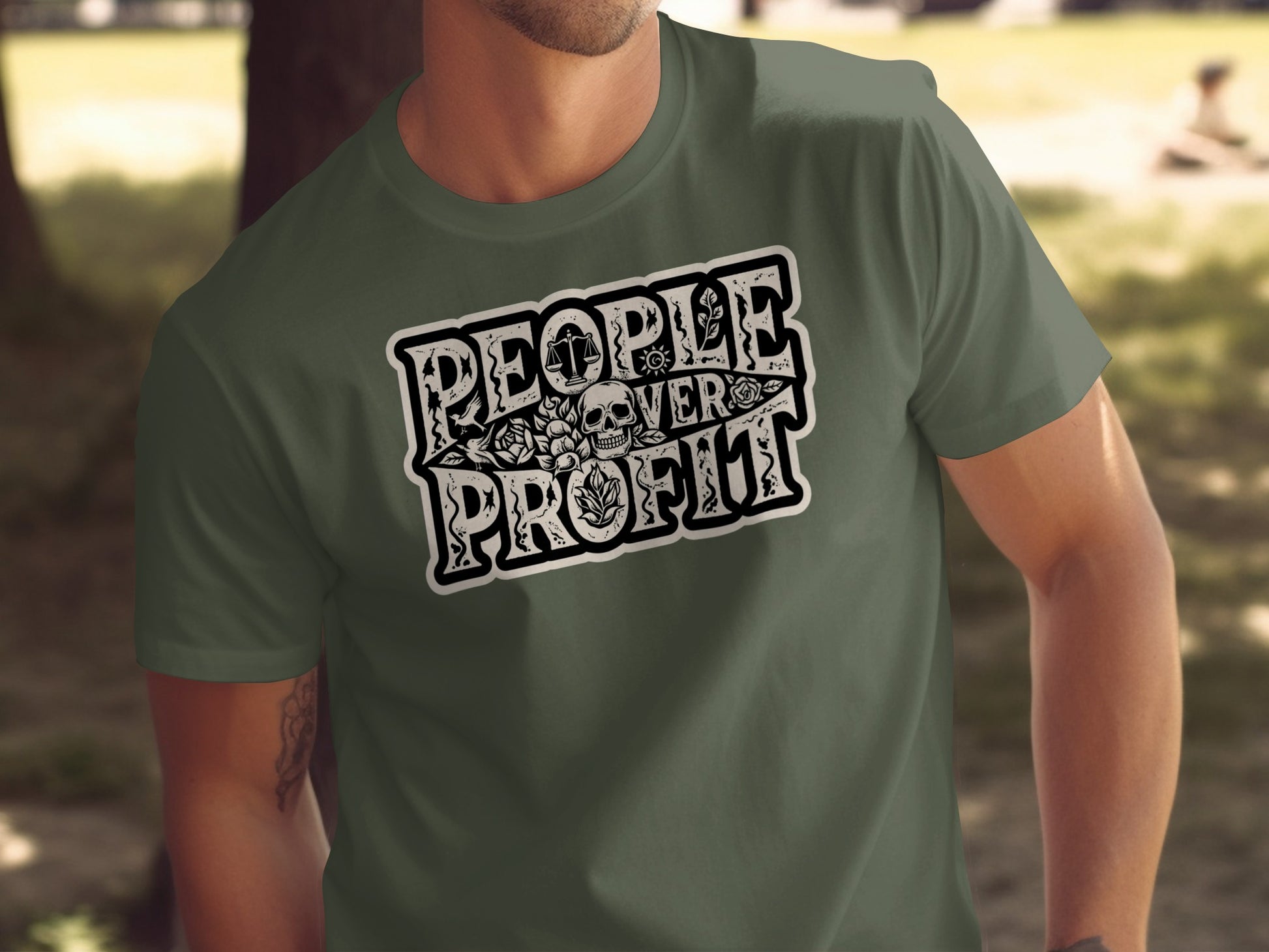 People Over Profit Graphic T-Shirt Advocacy Top