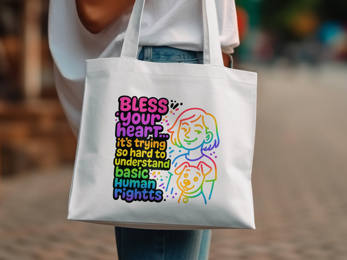 Bless Your Heart Basic Human Rights Tote Bag Product