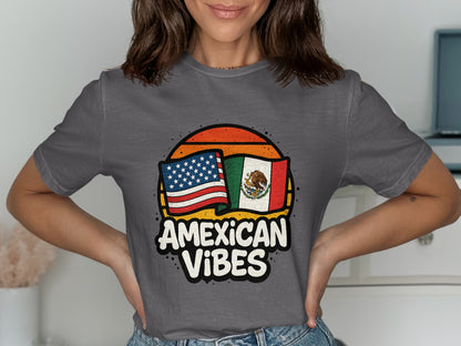 Fun American Mexican Vibes Graphic Tee Shirt product