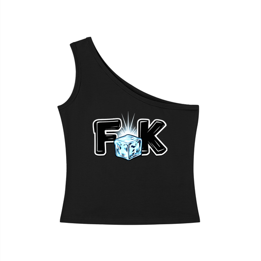 Fuck Ice Tee Women's One-Shoulder Crop T-Shirt