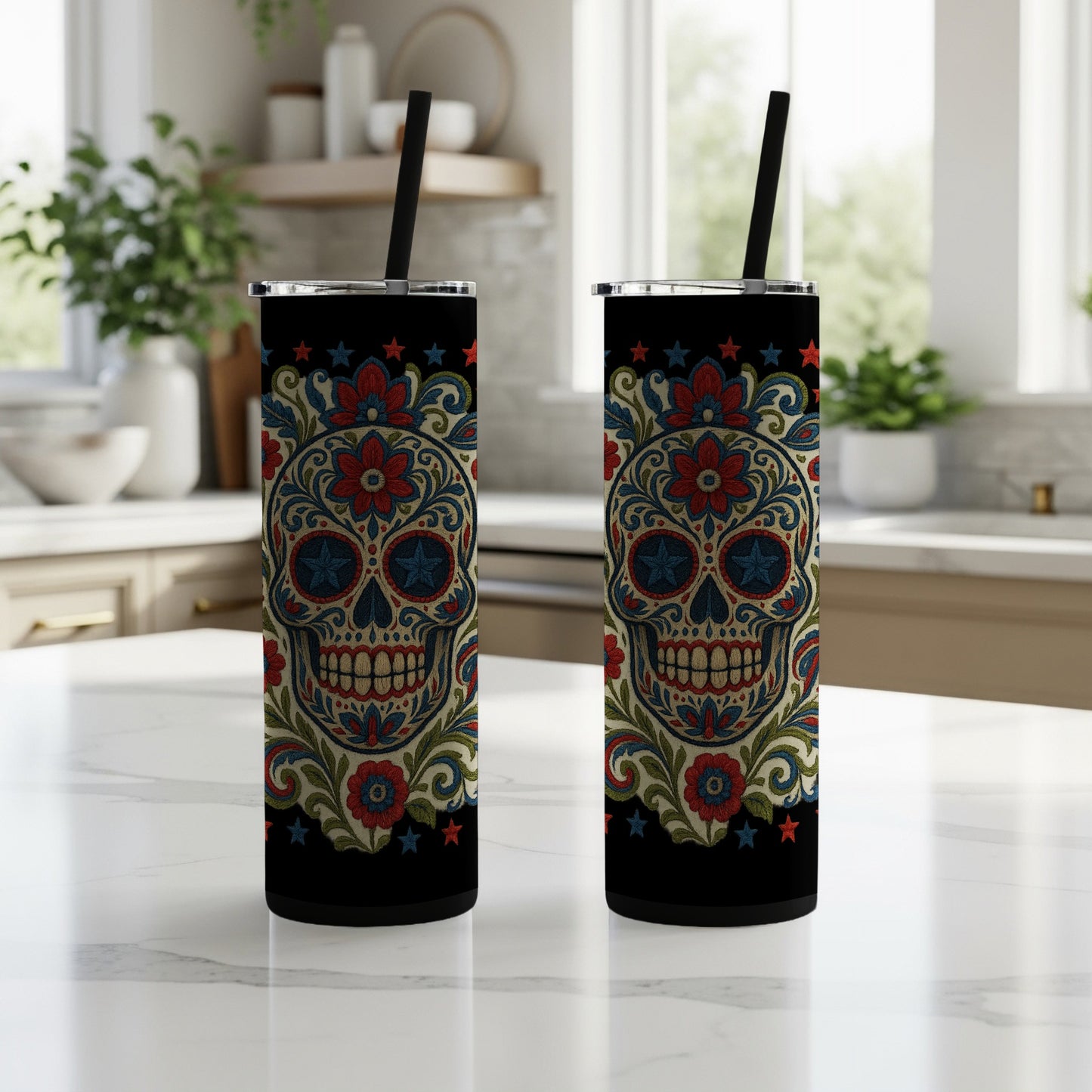 Colorful Skull Art Design Insulated Tumbler product