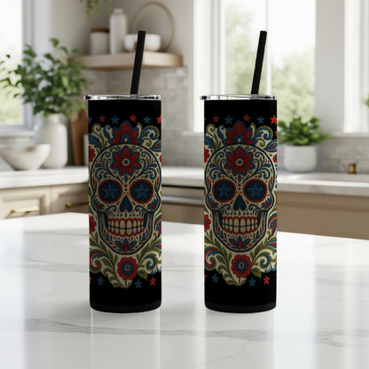 Colorful Skull Art Design Insulated Tumbler product