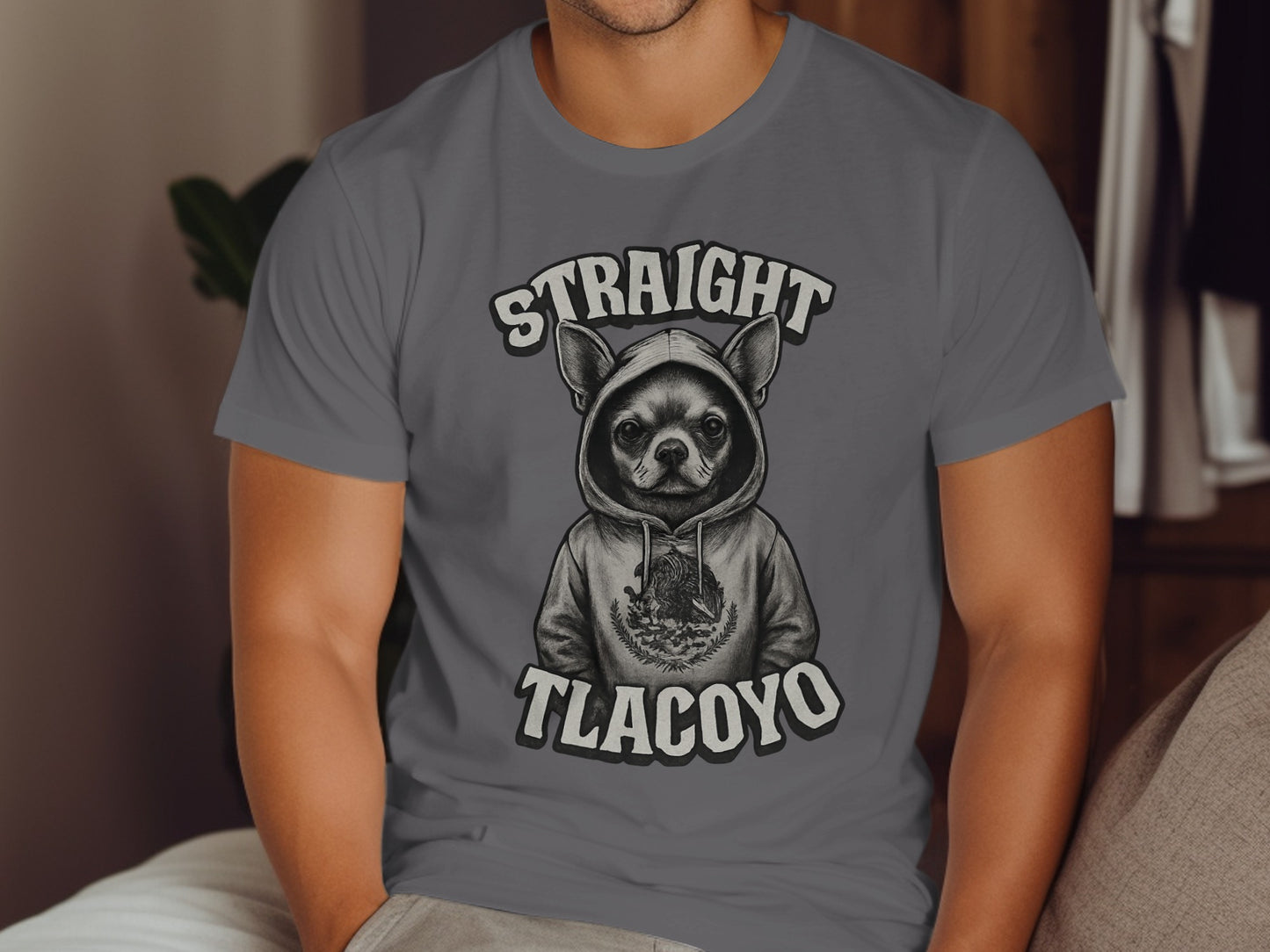 Straight Tlacoyo Dog Themed Graphic T-shirt product