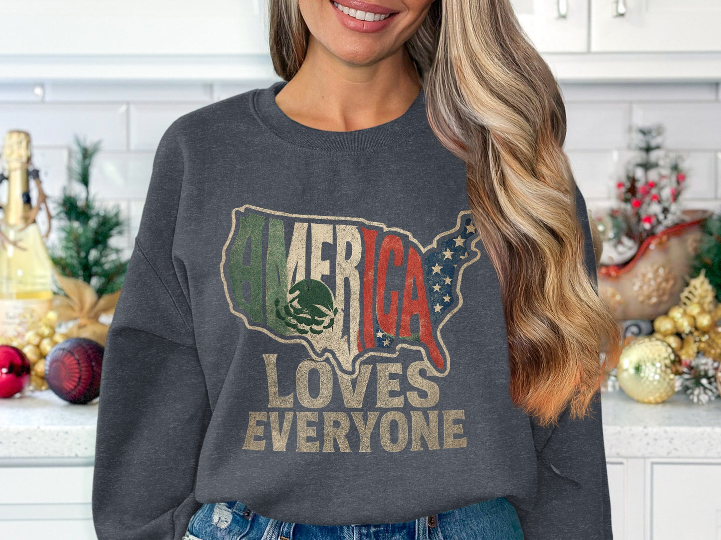 America Loves Everyone Graphic Sweatshirt product