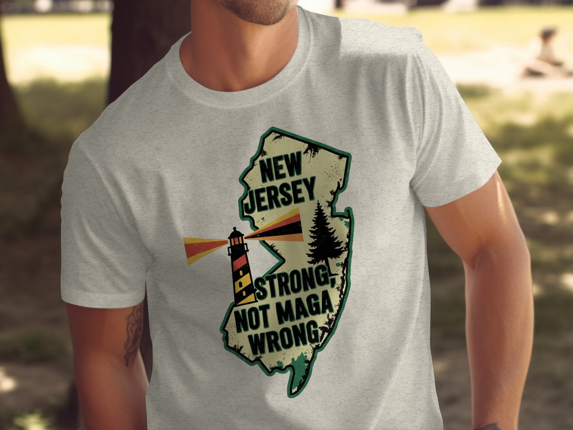 New Jersey Strong Not MAGA Wrong Graphic T-Shirt product