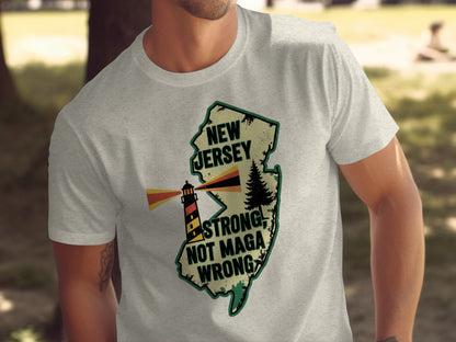 New Jersey Strong Not MAGA Wrong Graphic T-Shirt product
