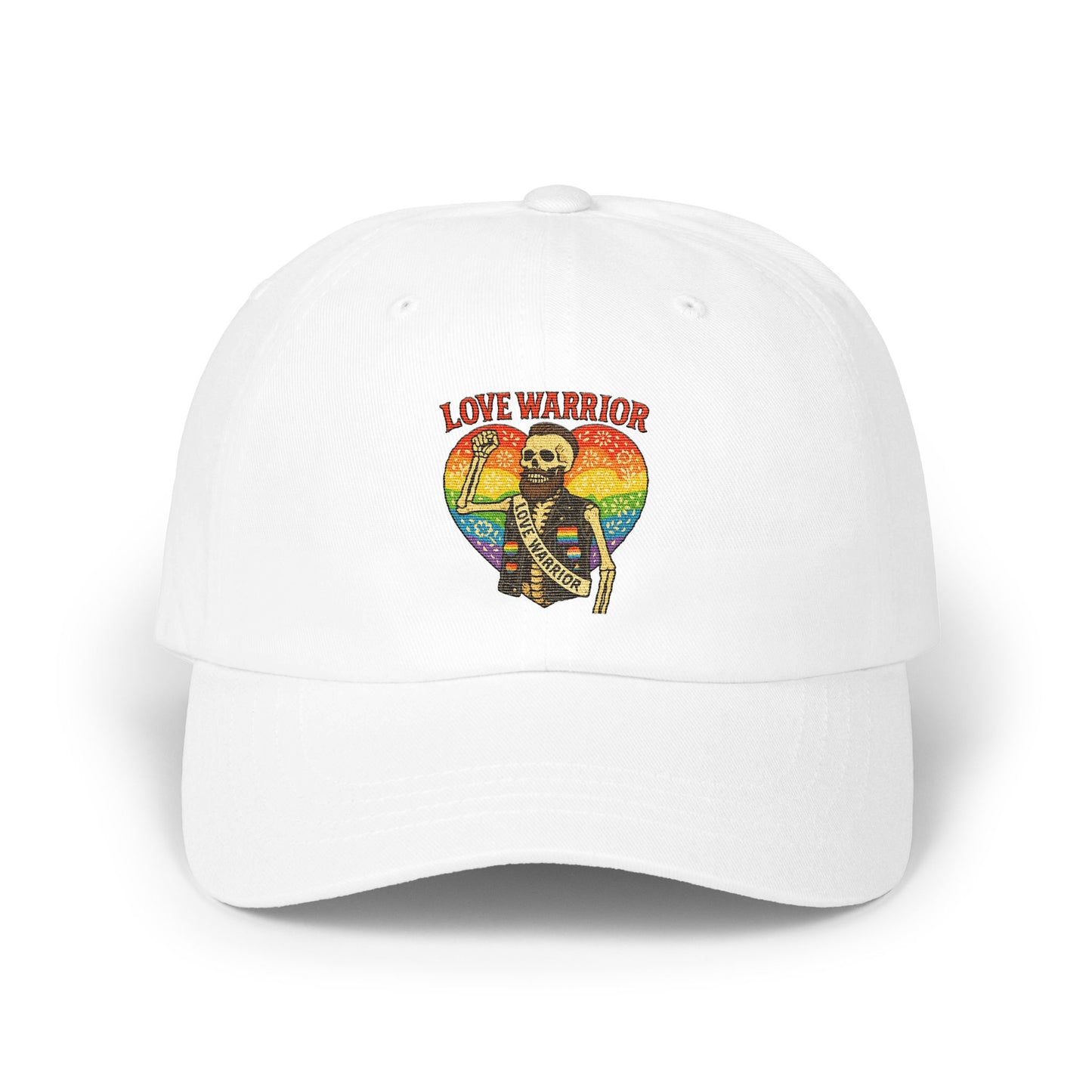 Love Warrior Skeleton Pride White Hat Product