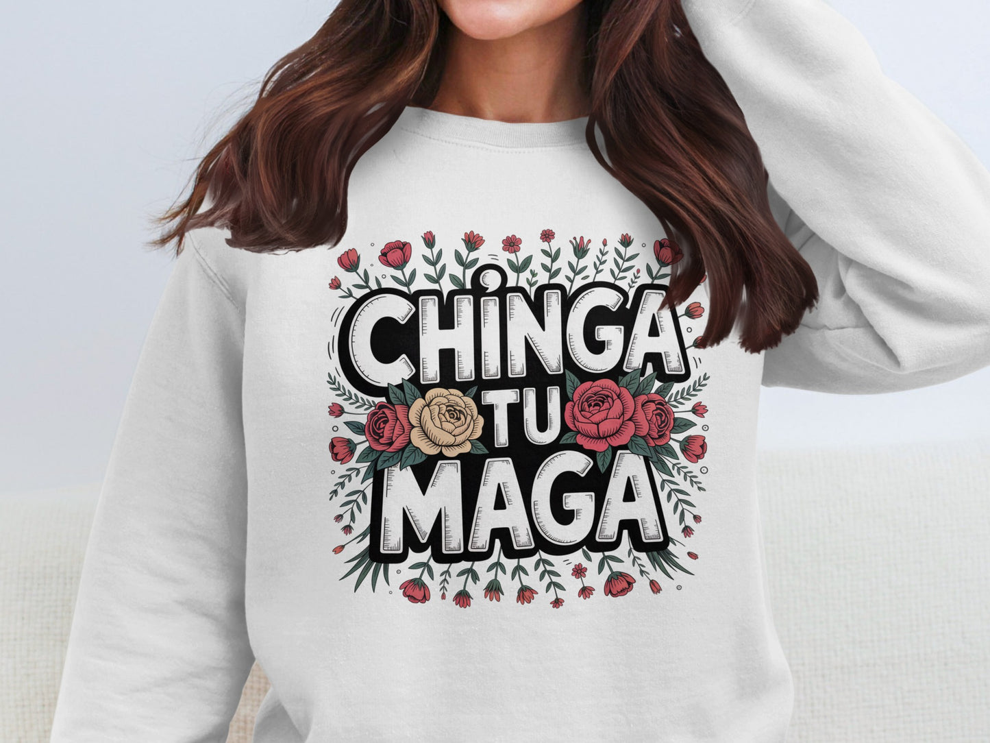 Chinga Tu Maga Floral Graphic Sweatshirt product type