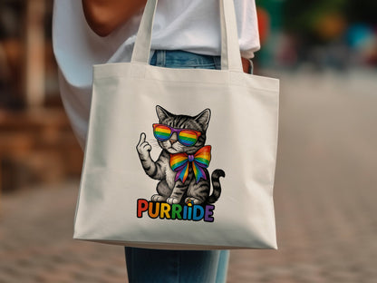 Cute Cat with Sunglasses and Bow Tote Bag product