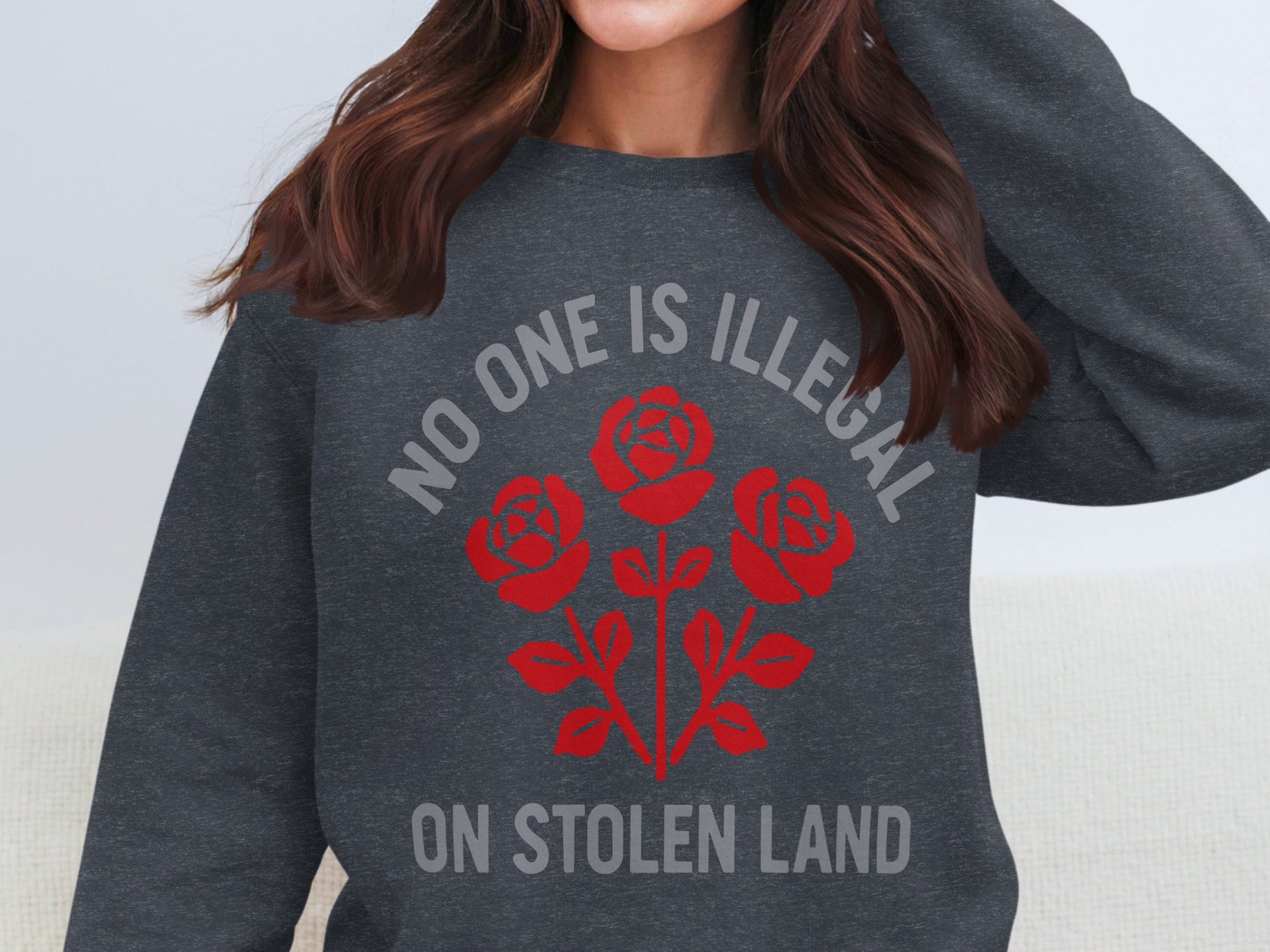 No One Is Illegal on Stolen Land Sweatshirt product
