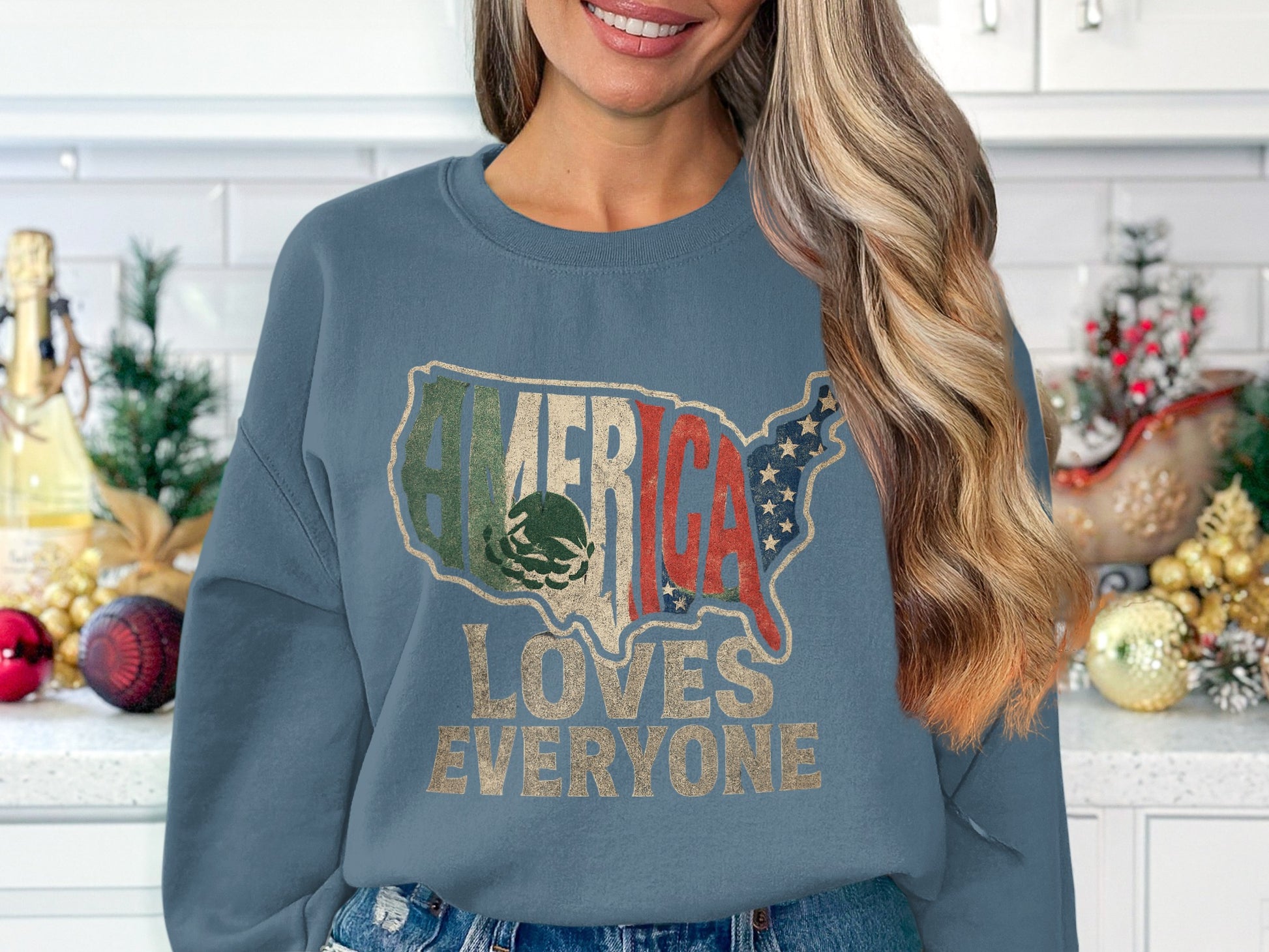 America Loves Everyone Graphic Sweatshirt product type