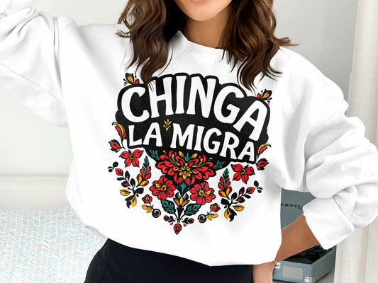 Bold Statement Chinga La Migra Graphic Sweatshirt product