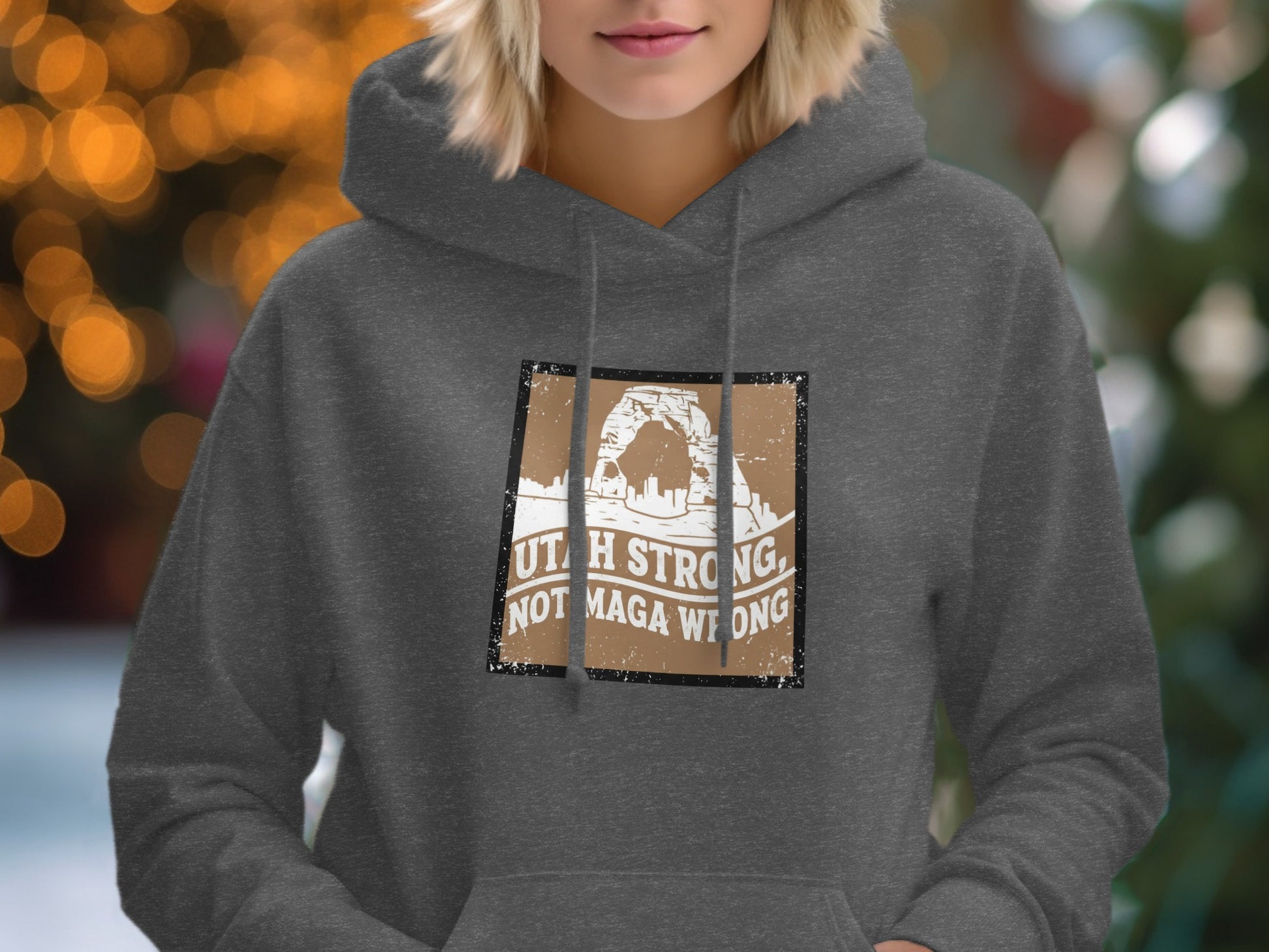 Utah Strong Not Maga Wrong Graphic Hoodie Product
