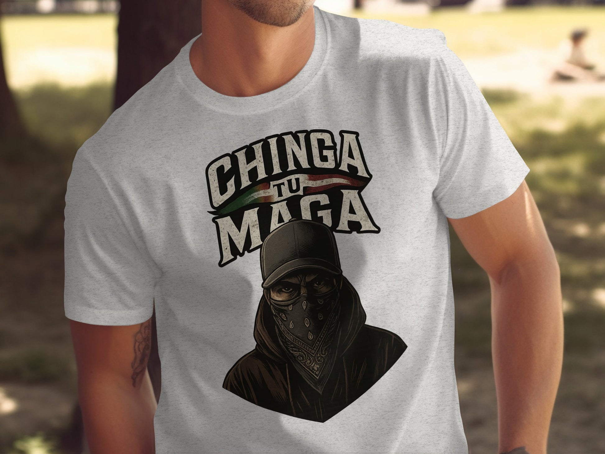Chinga Tu Maga Shirt Featuring Masked Figure product type