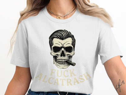 Fuck Alcatrash Skull Cigarette Graphic T-Shirt product