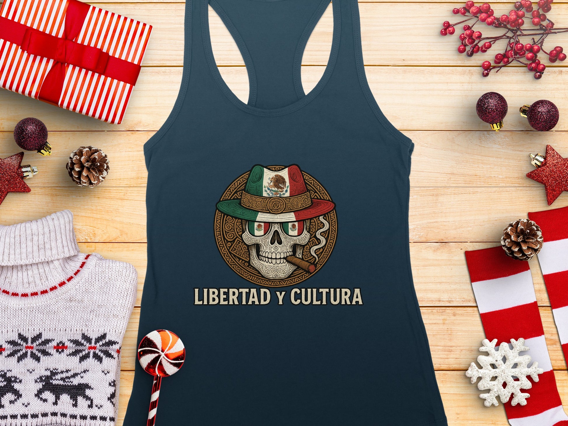 Libertad y Cultura Skull Tank Top Product