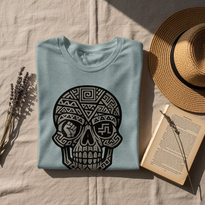 Geometric Skull Graphic T-Shirt for Casual Wear
