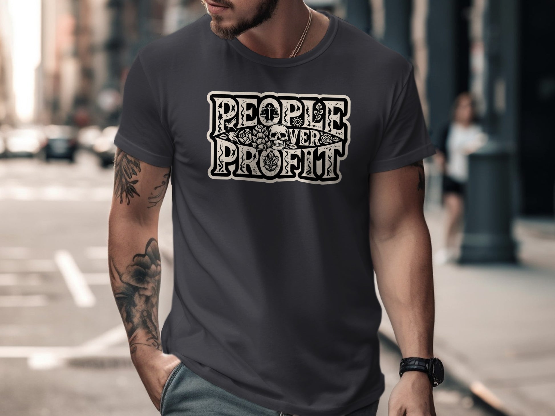People Over Profit Stylish Graphic T-shirt Product