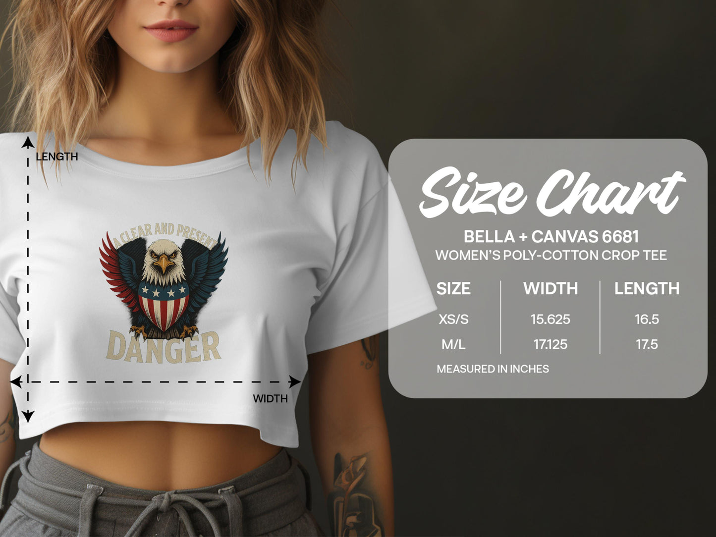 Bold Graphic Eagle Danger Women's Crop Top product