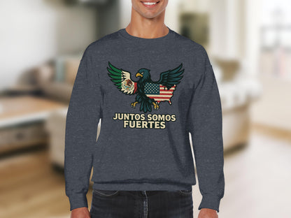 Juntos Somos Fuertes Eagle Graphic Design Sweatshirt product