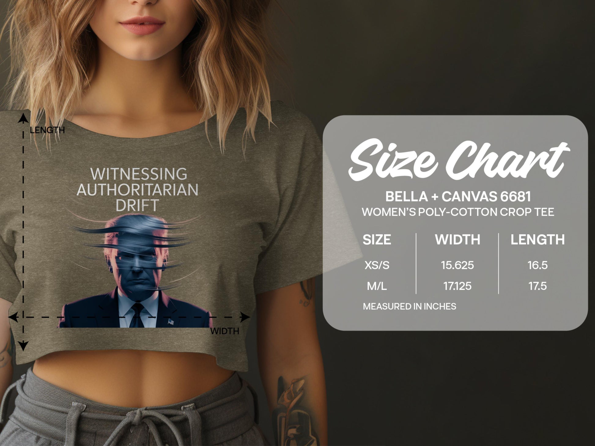 Witnessing Authoritarian Drift Crop Tee product