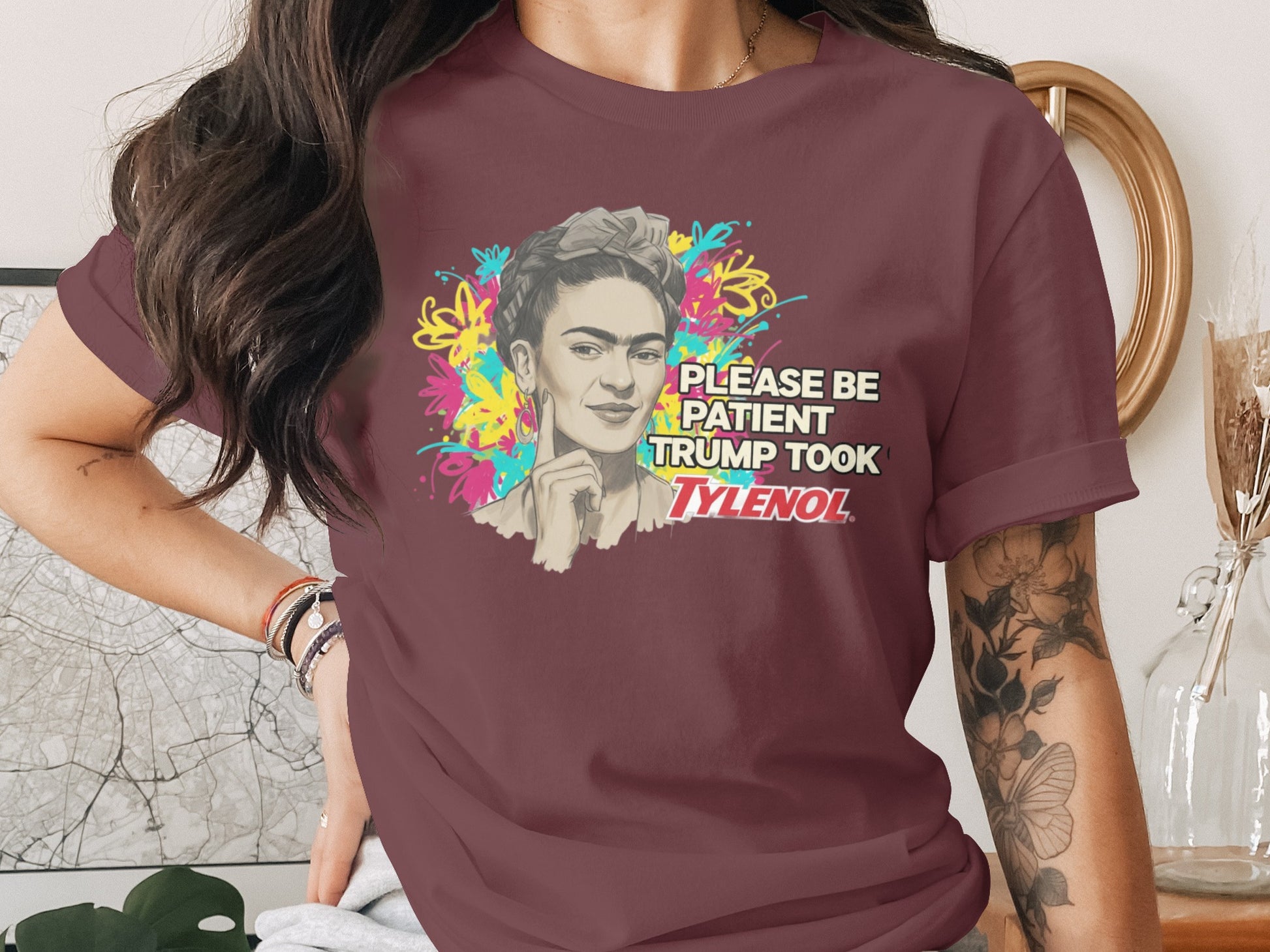 Please Be Patient Trump Took Tylenol Graphic Tee