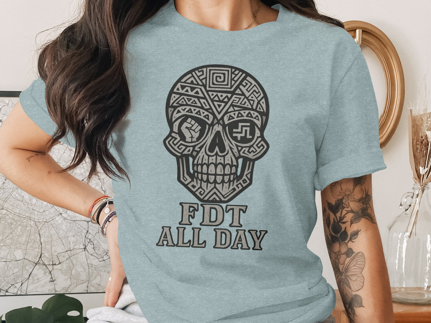 FDT All Day Skull Graphic Short Sleeve T-Shirt
