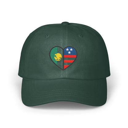 Heart Design Embroidered Green Baseball Cap product
