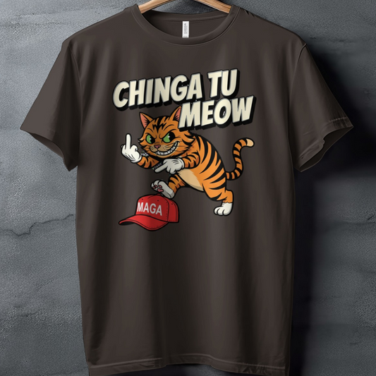 Chinga Tu Meow Tiger Cat MAGA Hat Middle Finger product type