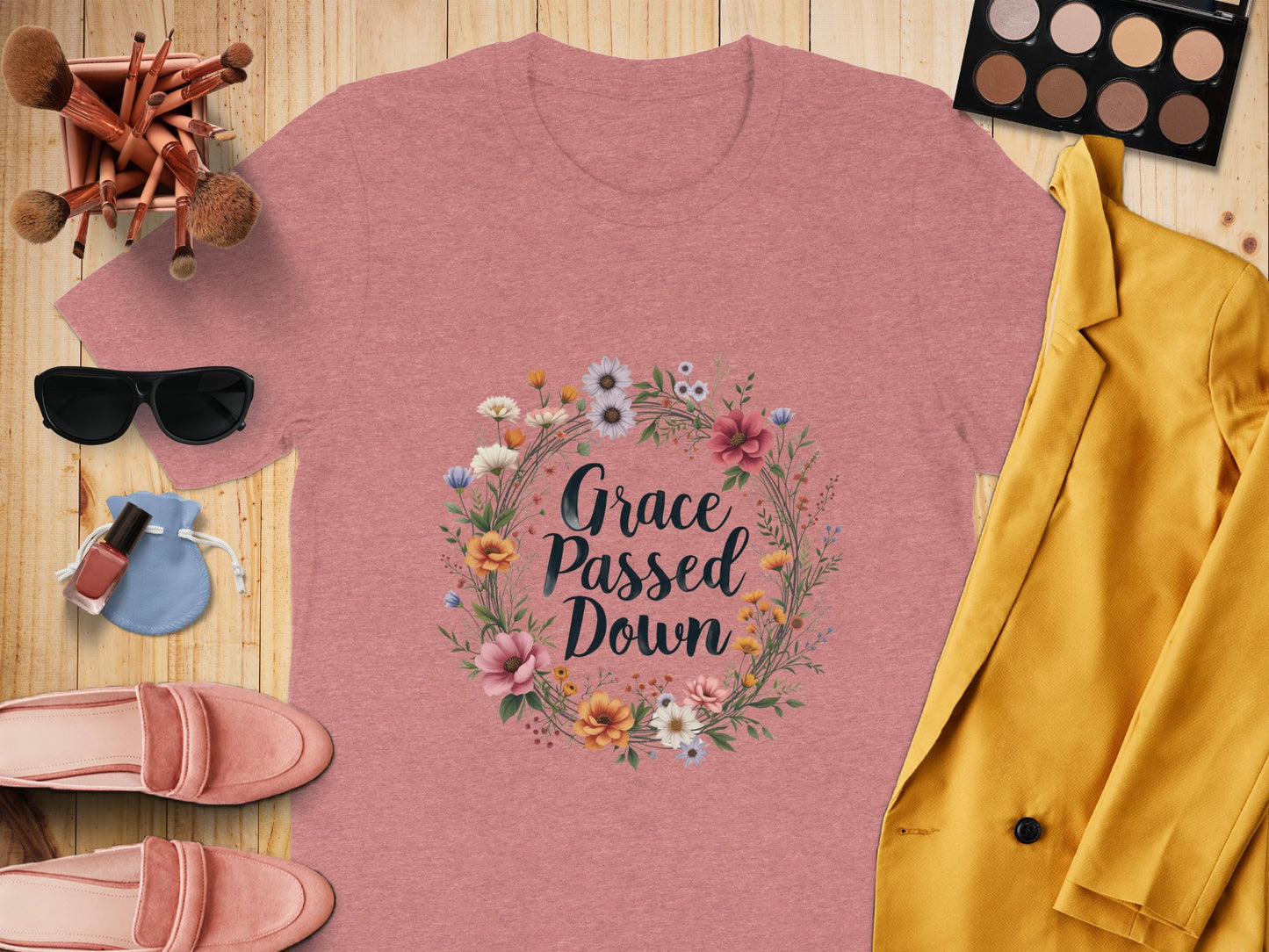 Grace Passed Down Floral Graphic Tee product