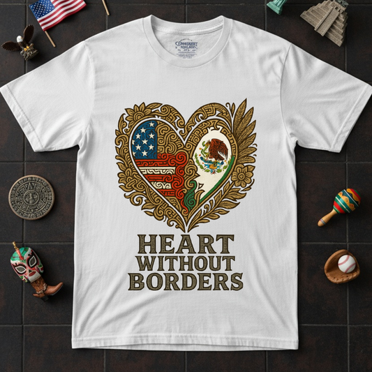 Heart Without Borders Patriotic Graphic T-Shirt