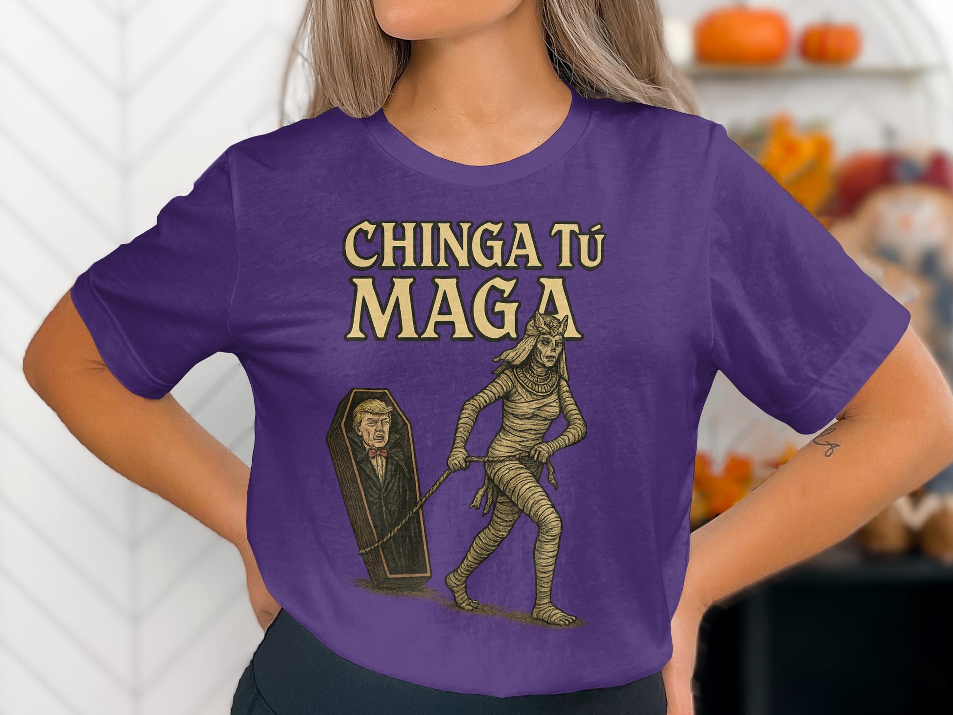 Chinga Tu Maga Graphic Printed Statement T-Shirt product