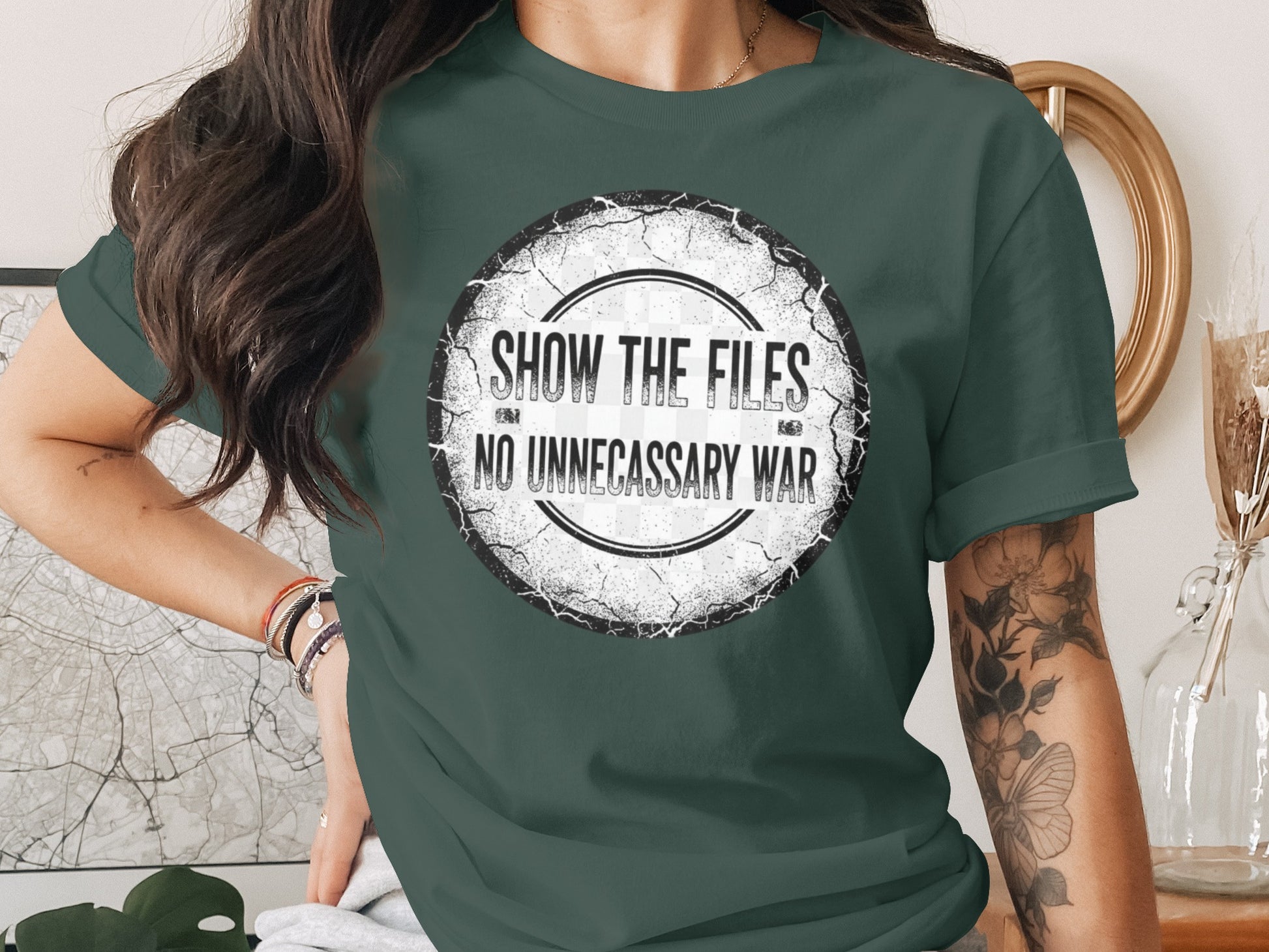 Show The Files No Unnecessary War Graphic Tee