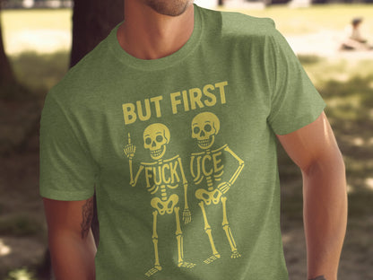 But First Fuck You Skeleton Graphic Shirt product