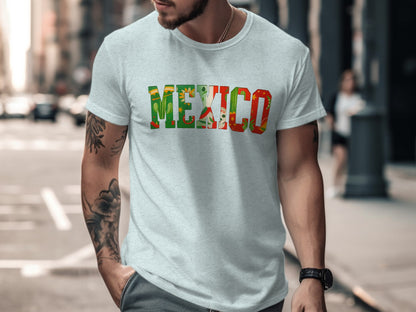 Stylish Mexico Print Casual T-Shirt Fashion Apparel Product
