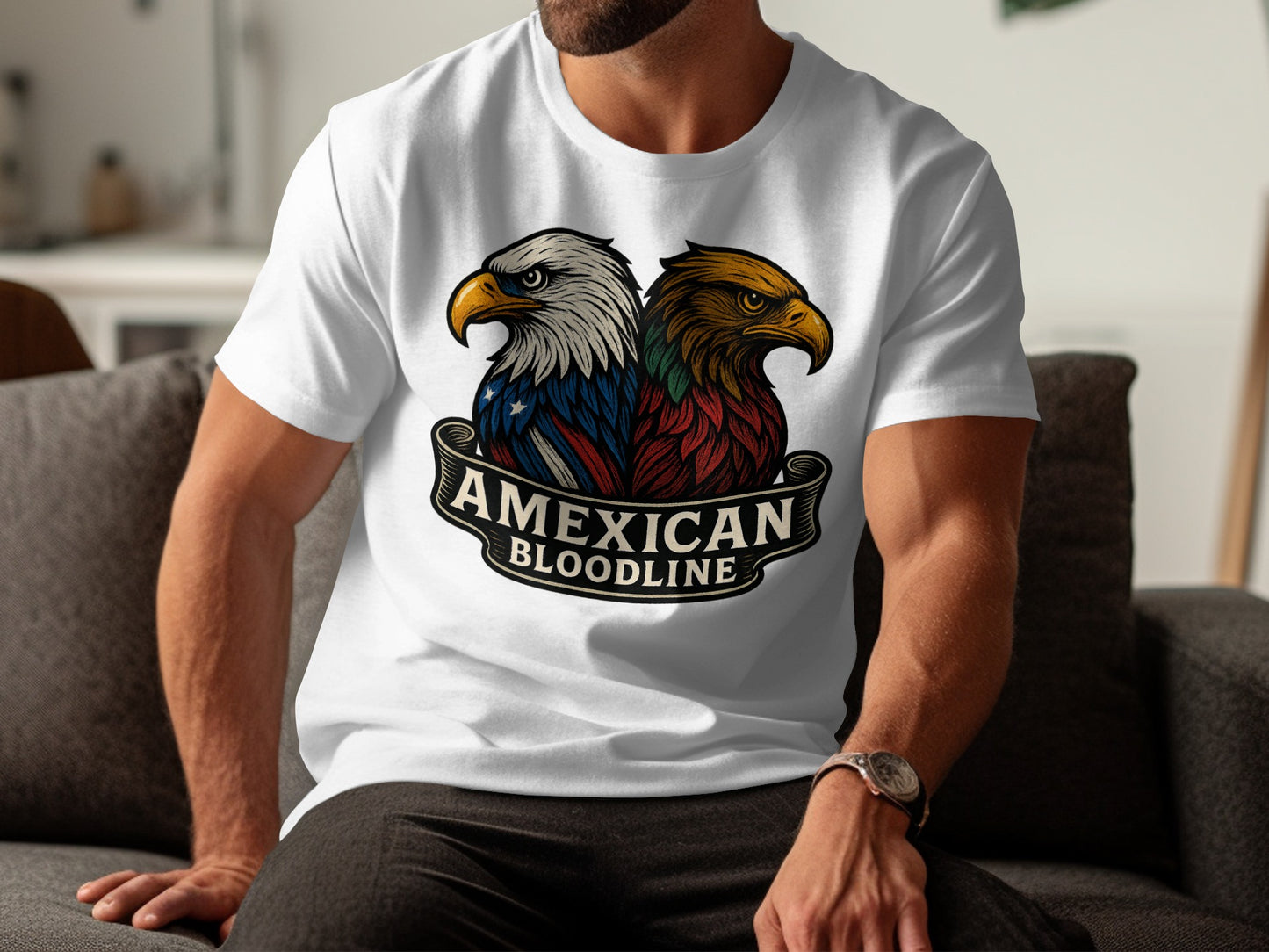 Amexican Bloodline Eagles Graphic Tee Shirt product