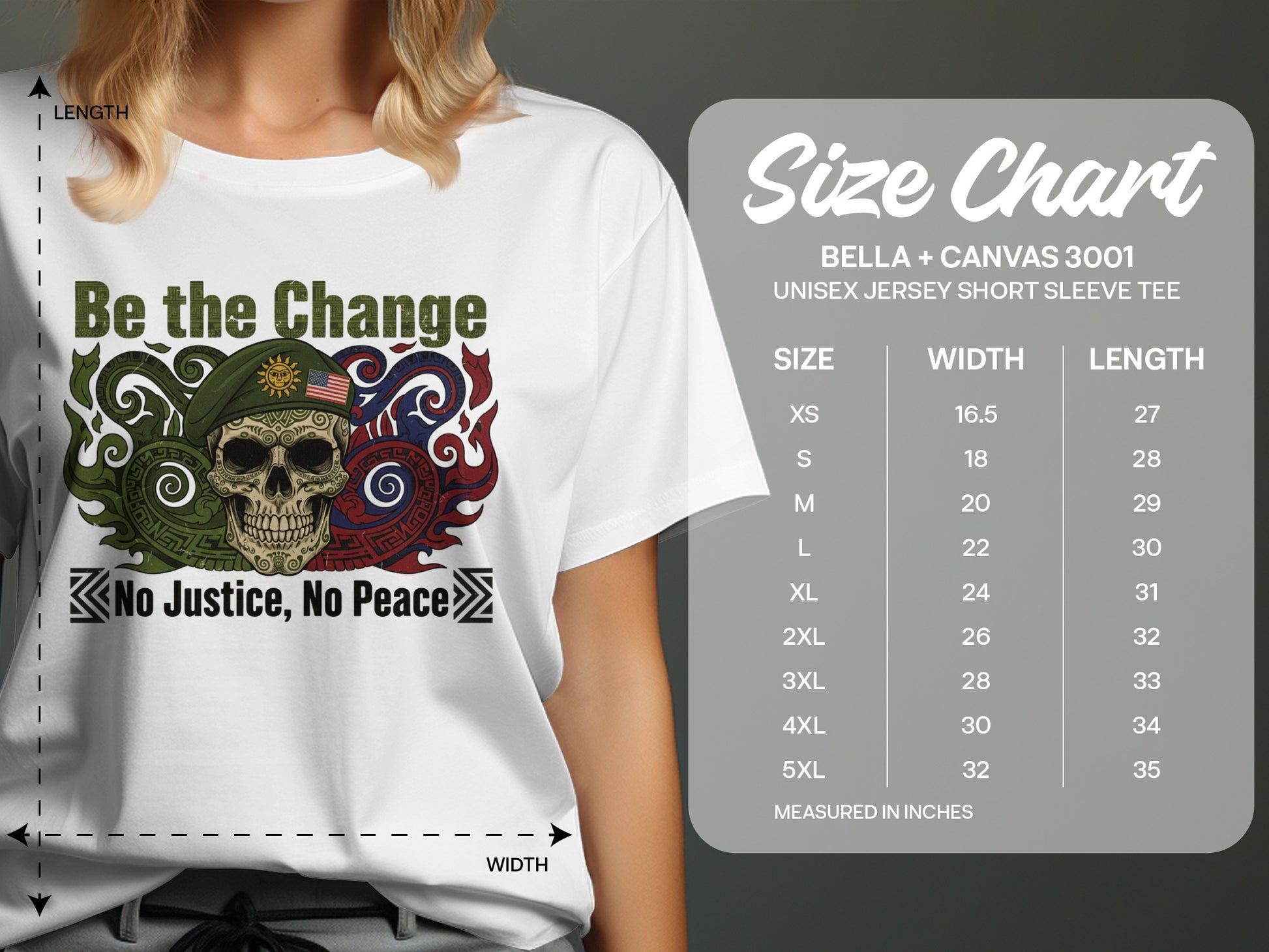 Be the Change No Justice No Peace T-shirt