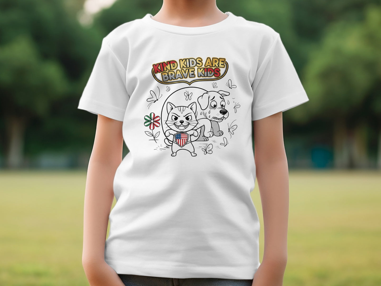 Kind Kids Are Brave Kids Inspirational T-Shirt