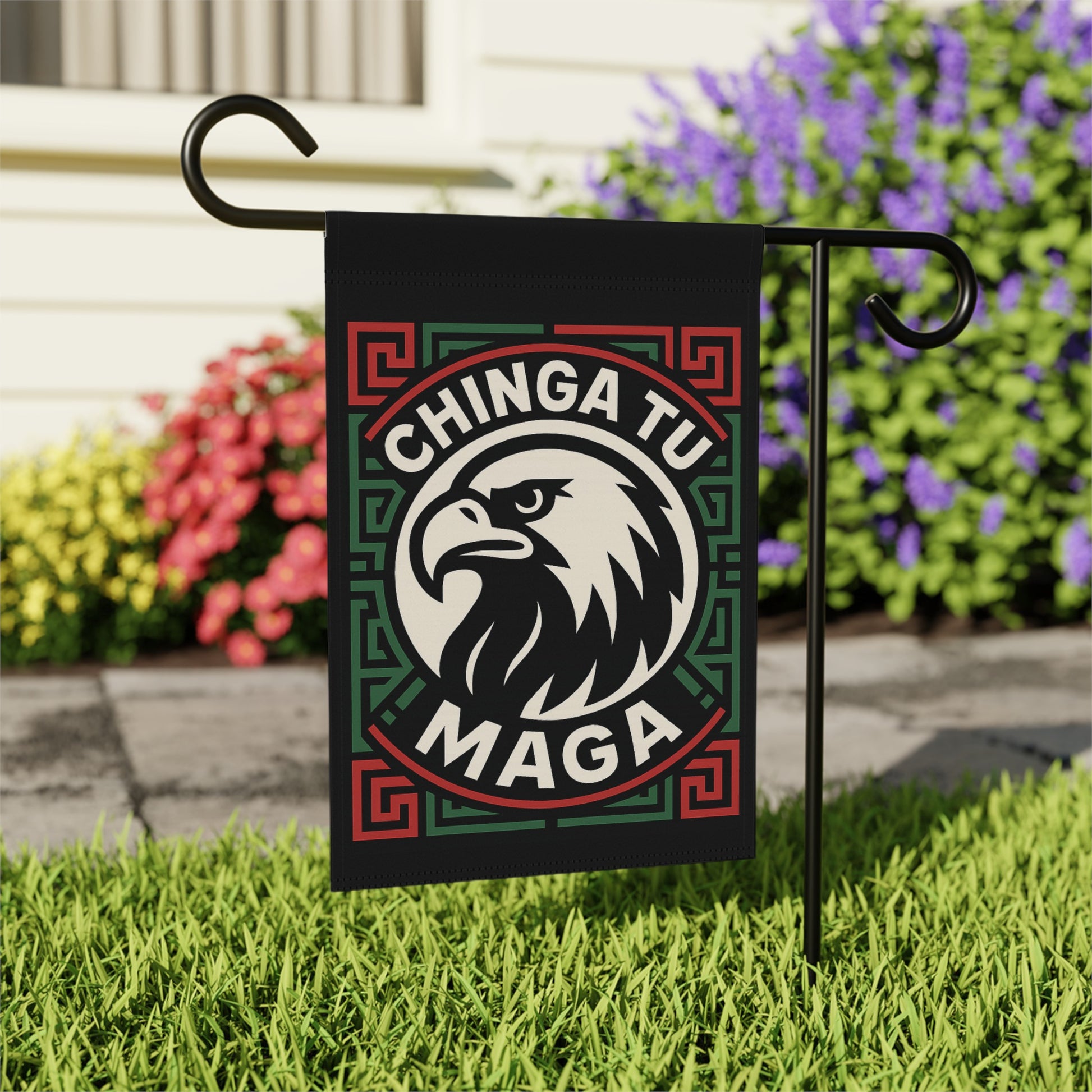 Chinga Tu Maga Eagle Design Decorative Garden Flag